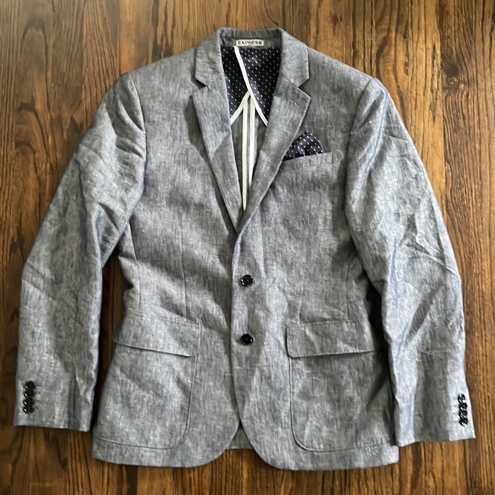 Express Photographer Fitted Suit Jacket 36 Short